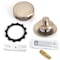 Watco NuFit Push Pull Bath Stopper, Innovator Overflow, Silicone, Combo P, Non-Grid, Brushed Nickel 948700-PP-BN-47 - alternate 1